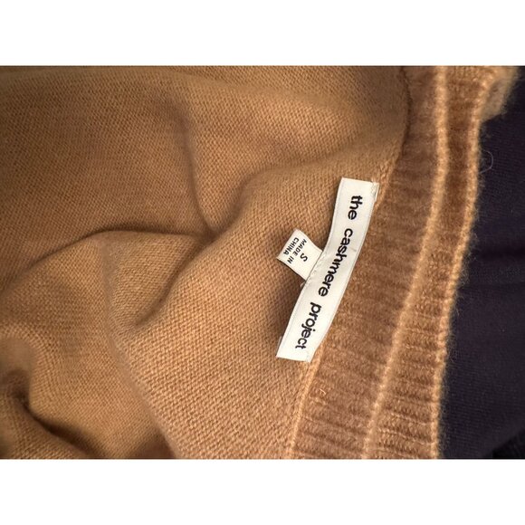 Ladies Small The Cashmere Project 100% Cashmere Beige Pink Heart Sweater - Picture 4 of 4